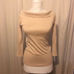 Cream Off Shoulder Ralph Lauren Top